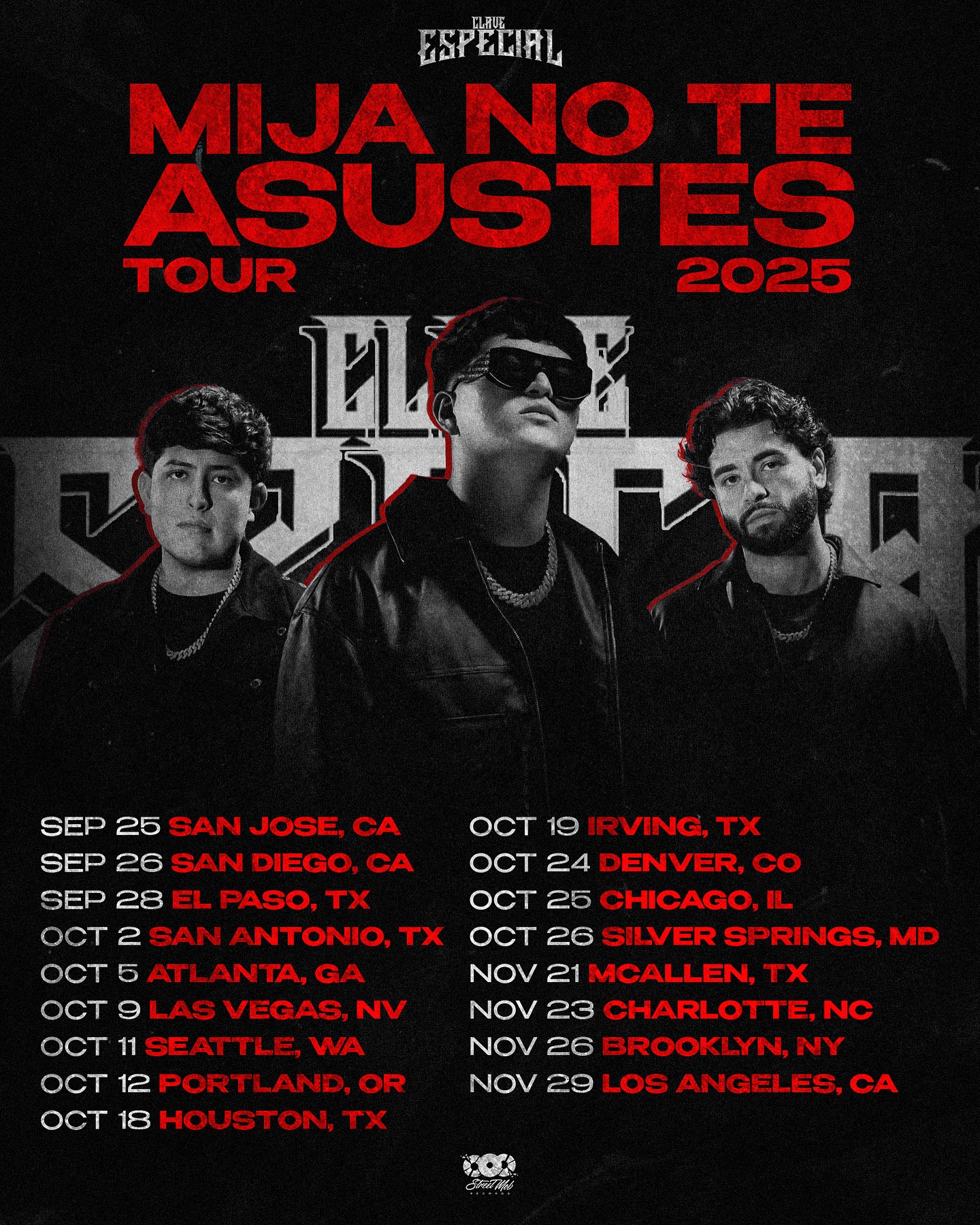 Clave Especial Mija No Te Asustes Tour Poster 2025